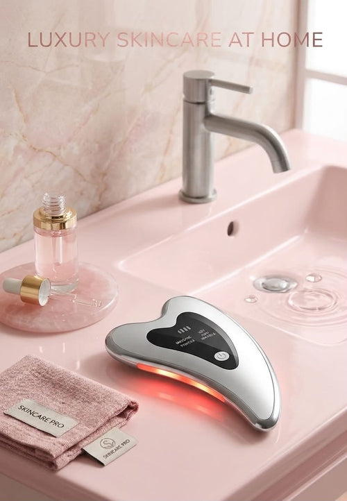 Seravie Gua Sha Pro 4w1 - Masażer do Twarzy z Podgrzewaniem i Wibracjami